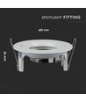 GU10 inbouwspot - Wit, aluminium, IP20 binnen, Gat: Ø7,3 cm, Afm: Ø8,1 cm