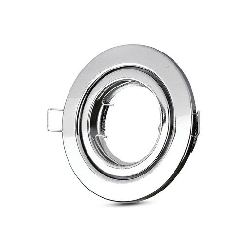 GU10 inbouwspot, rond - Roestvrij staal, verstelbaar, gat: Ø7,4 cm, IP20