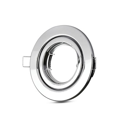 GU10 inbouwspot, rond - Roestvrij staal, verstelbaar, gat: Ø7,4 cm, IP20