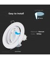 MR16 of GU10 Downlight-set - Zonder lichtbron, wit, Zaagmaat: Ø7,4 cm, Afmetingen: Ø9,9 cm