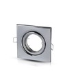GU10/MR16 Vierkante downlight - Zonder lichtbron, IP20, Zaagmaat: 7,4x7,4 cm, Afmetingen: 9,9x9,9 cm