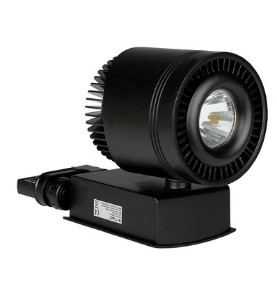 45W LED railspot, RA95 - 25 graden, zwart, COB LED