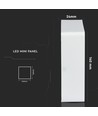 12W vierkante LED plafondlamp - 900lm, 140x140mm, flicker free, witte rand