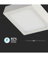 12W vierkante LED plafondlamp - 900lm, 140x140mm, flicker free, witte rand