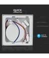 12W vierkante LED plafondlamp - 900lm, 140x140mm, flicker free, witte rand