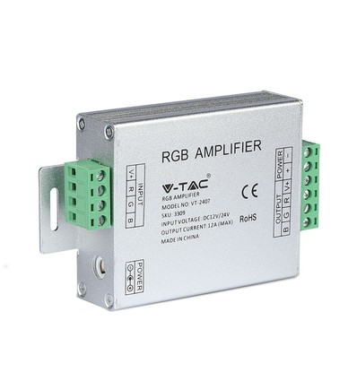 V-Tac RGB versterker voor LED strips - 12V (144W) 24V (288W)