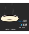 40W LED hanglamp, Ø40cm - 2800lm, 3000K, chroom finish, incl. lichtbron