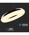 40W LED hanglamp, Ø40cm - 2800lm, 3000K, chroom finish, incl. lichtbron