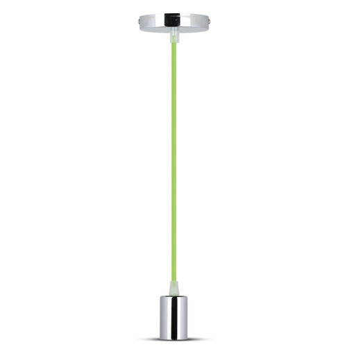 E27 Metalen Hanglamp - Chroom, Groen