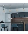E27 Metalen Hanglamp - Chroom, Groen