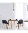 E27 pendelophanging in chroom met beige snoer - Max. 60W, Ø3,6cm, zonder lichtbron