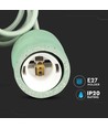 Groene betonnen hanglamp, E27 - Ø50cm, hoogte 95cm, zonder lichtbron, 5 jaar garantie