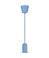 Betonnen hanglamp in blauw - E27 fitting, Ø5cm, zonder lichtbron