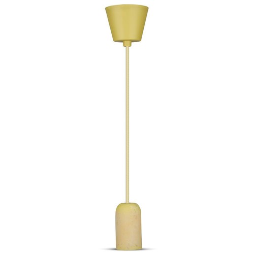 Gele betonnen hanglamp, E27 fitting - Max 60W, Ø5cm, zonder lichtbron