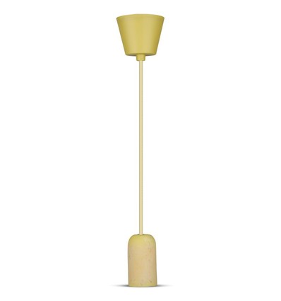 Gele betonnen hanglamp, E27 fitting - Max 60W, Ø5cm, zonder lichtbron