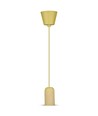 Gele betonnen hanglamp, E27 fitting - Max 60W, Ø5cm, zonder lichtbron