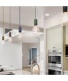 Gele betonnen hanglamp, E27 fitting - Max 60W, Ø5cm, zonder lichtbron