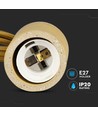 Beige betonnen hanglamp - E27 fitting, Ø5cm, max 60W, zonder lichtbron