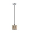 Ø18cm pendellamp van beton - E27 fitting, max 60W, 1m snoer, IP20 binnen