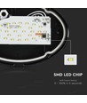 8W ovale LED plafondlamp - IP54, zwart, 18,7 x 12,6 cm, wand/plafondmontage, incl. lichtbron