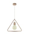 Geometrische driehoekige pendellamp, Champagne goud - E27 fitting, 1m snoer, metaal, max 60W