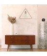 Geometrische driehoekige pendellamp, Champagne goud - E27 fitting, 1m snoer, metaal, max 60W