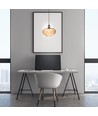 Ø26cm Glazen pendellamp, E27 - Amber, 115cm hoogte, zonder lichtbron