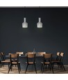 E27 glazen hanglamp - wit