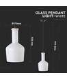 E27 glazen hanglamp - wit