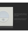3W LED inbouwspot met sensor - 4000K, 130 graden sensor, aluminium, witte rand