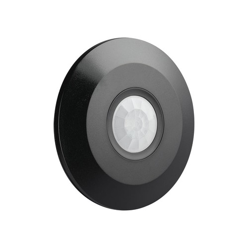 PIR plafondsensor zwart (vlak) - max: 1000W LED