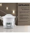 PIR plafondsensor voor inbouw - 360°, max 300W LED, wit, IP20, instelbare tijd en lichtsterkte
