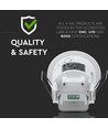PIR plafondsensor voor inbouw - 360°, max 300W LED, wit, IP20, instelbare tijd en lichtsterkte
