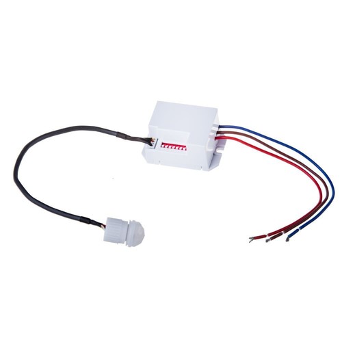 Infrarood IP65 bewegingssensor - 120°/360°, wit, bereik tot 6m, instelbare tijd en lux