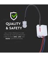 Infrarood IP65 bewegingssensor - 120°/360°, wit, bereik tot 6m, instelbare tijd en lux