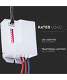 Infrarood IP65 bewegingssensor - 120°/360°, wit, bereik tot 6m, instelbare tijd en lux