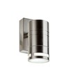 GU10 wandlamp in roestvrij staal - IP44 buiten, glas, zonder lichtbron