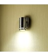 GU10 wandlamp in roestvrij staal - IP44 buiten, glas, zonder lichtbron