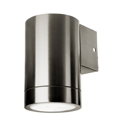 GU10 wandlamp met neerwaarts licht - IP44 buiten, roestvrij staal, zonder lichtbron