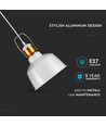 Aluminium kap hanglamp - wit, E27