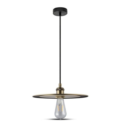 Roségoud metalen pendellamp - Ø30cm, E27 fitting, excl. lichtbron, modern design