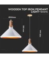 Boomtop IJzeren Hanglamp - Wit, E27