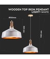 Boomtop IJzeren Hanglamp E27 - Wit