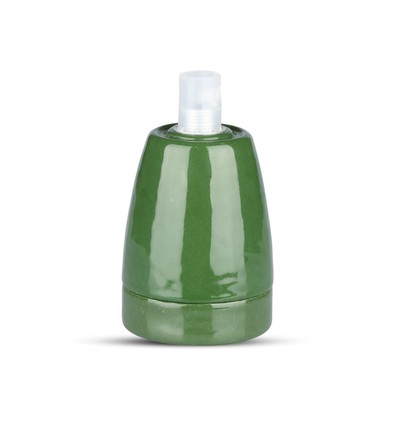 E27 fitting in groen porselein - Max 60W, Ø4,7 x 6,4 cm, IP20 binnenshuis