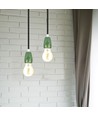 E27 fitting in groen porselein - Max 60W, Ø4,7 x 6,4 cm, IP20 binnenshuis