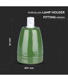 E27 fitting in groen porselein - Max 60W, Ø4,7 x 6,4 cm, IP20 binnenshuis