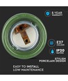 E27 fitting in groen porselein - Max 60W, Ø4,7 x 6,4 cm, IP20 binnenshuis