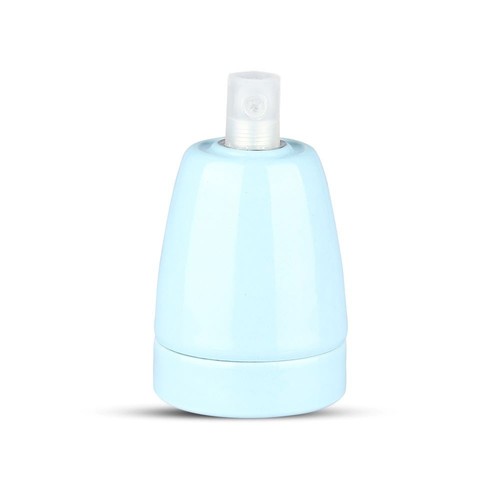 E27 porseleinen fitting - Blauw, max 60W, Ø4,7 x 6,4 cm, IP20 binnenshuis