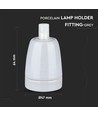 Porseleinen Lampfitting E27 - Lamp, Grijs
