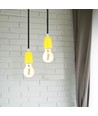 Gele E27 porseleinen fitting - Max 60W, Ø4,7 x 6,4 cm, IP20 binnen